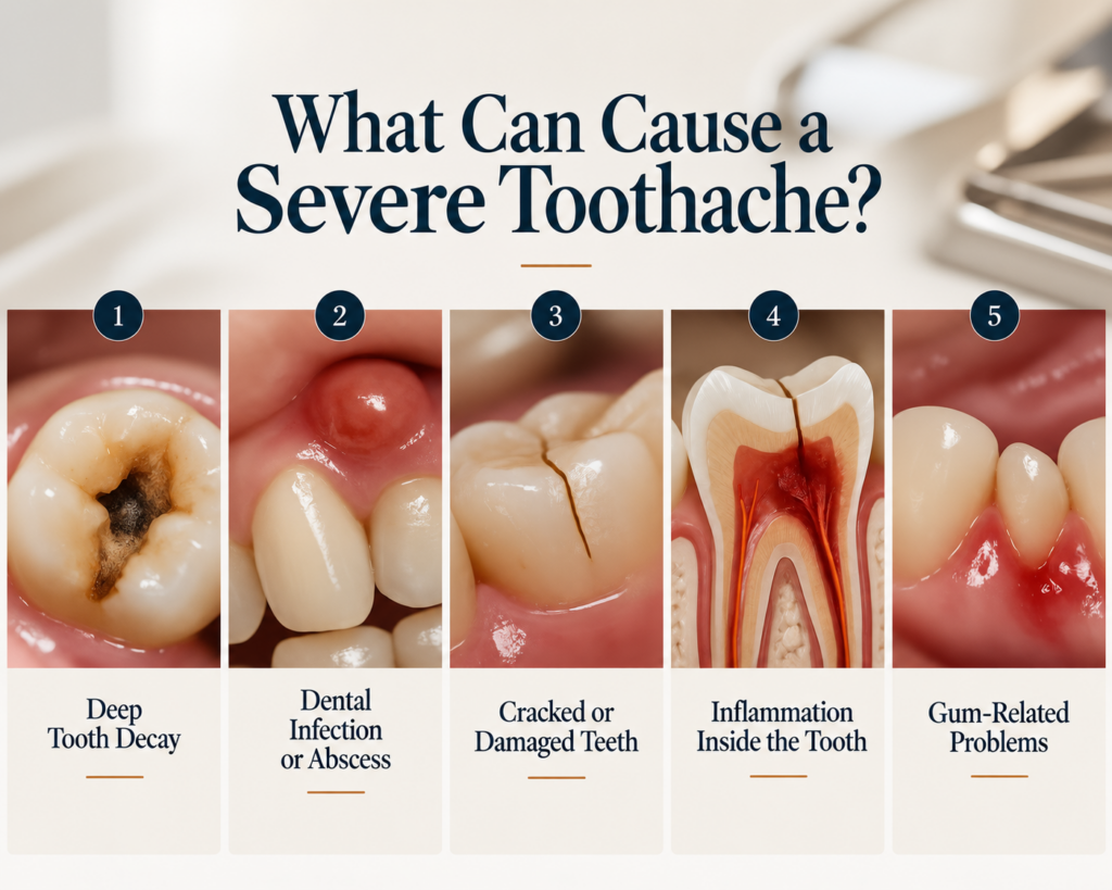 severe toothache
